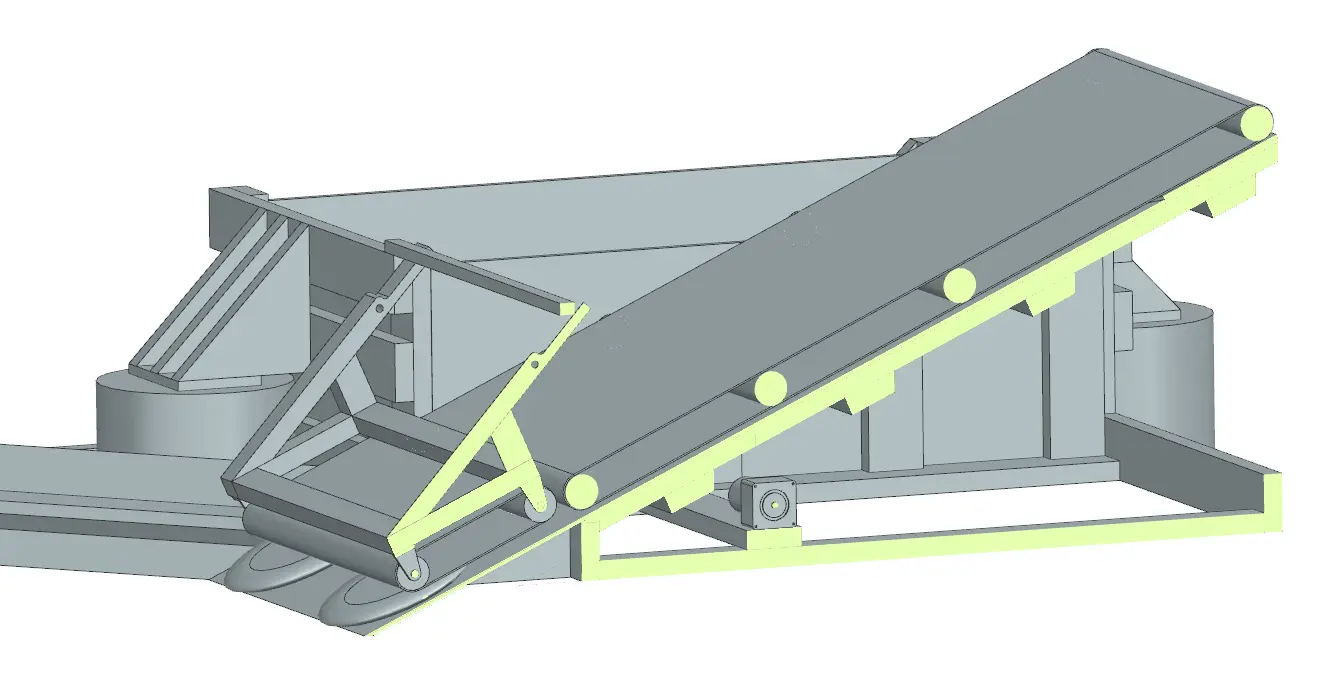 Conveyor system CAD view